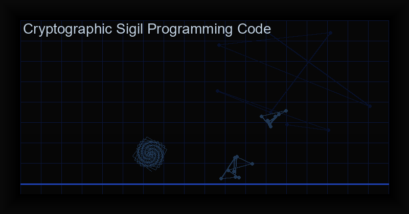 Cryptographic sigil programming and digital sigilization concept art