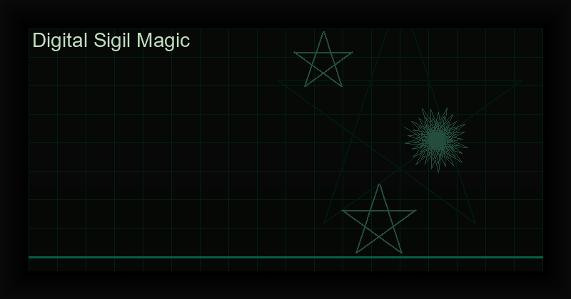 Digital sigil generator combining cryptography with ancient occult alphabets