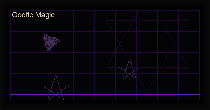 Goetic magic sigil circle with 72 spirits of Solomon