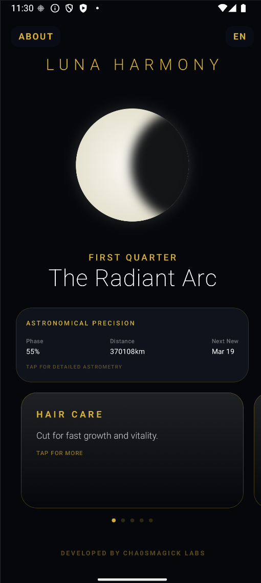 Lunar Phase Calculator screenshot