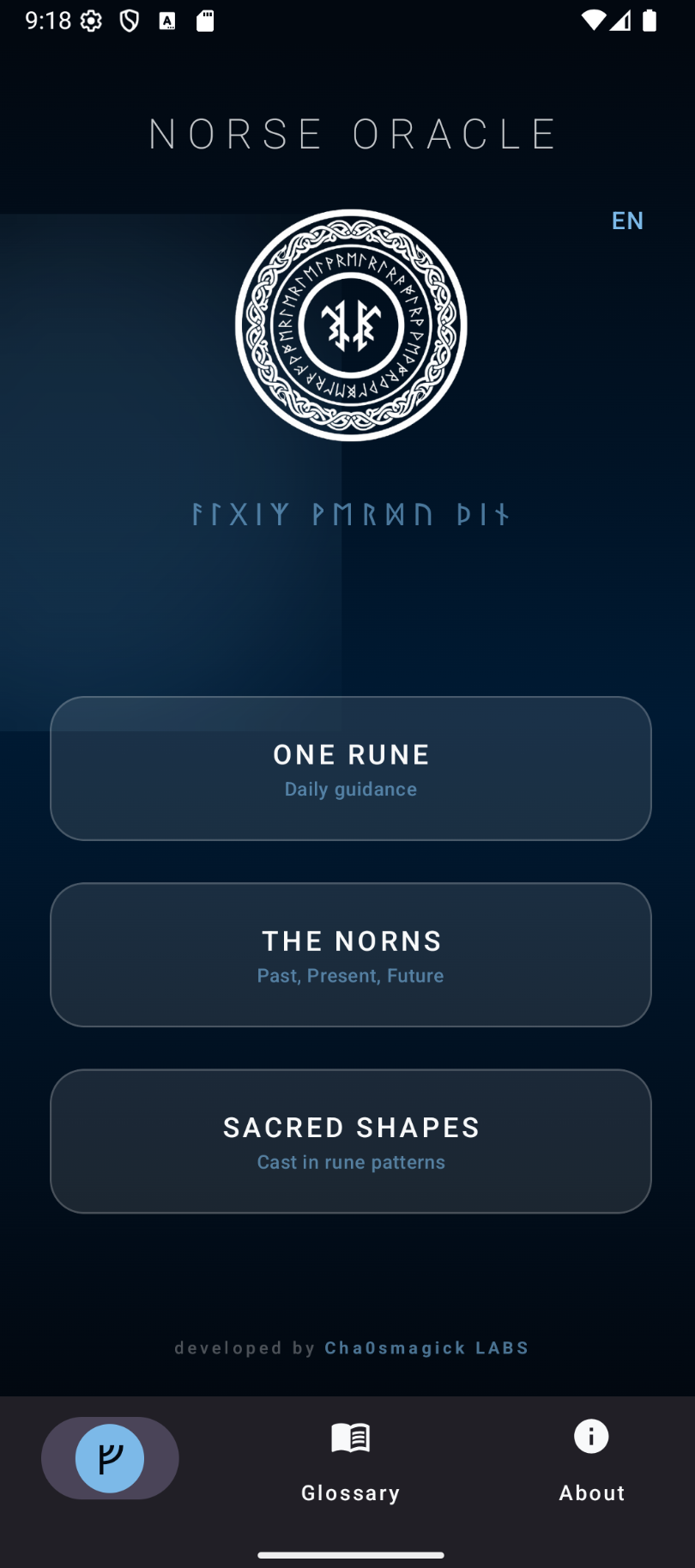 Norse Rune Oracle screenshot