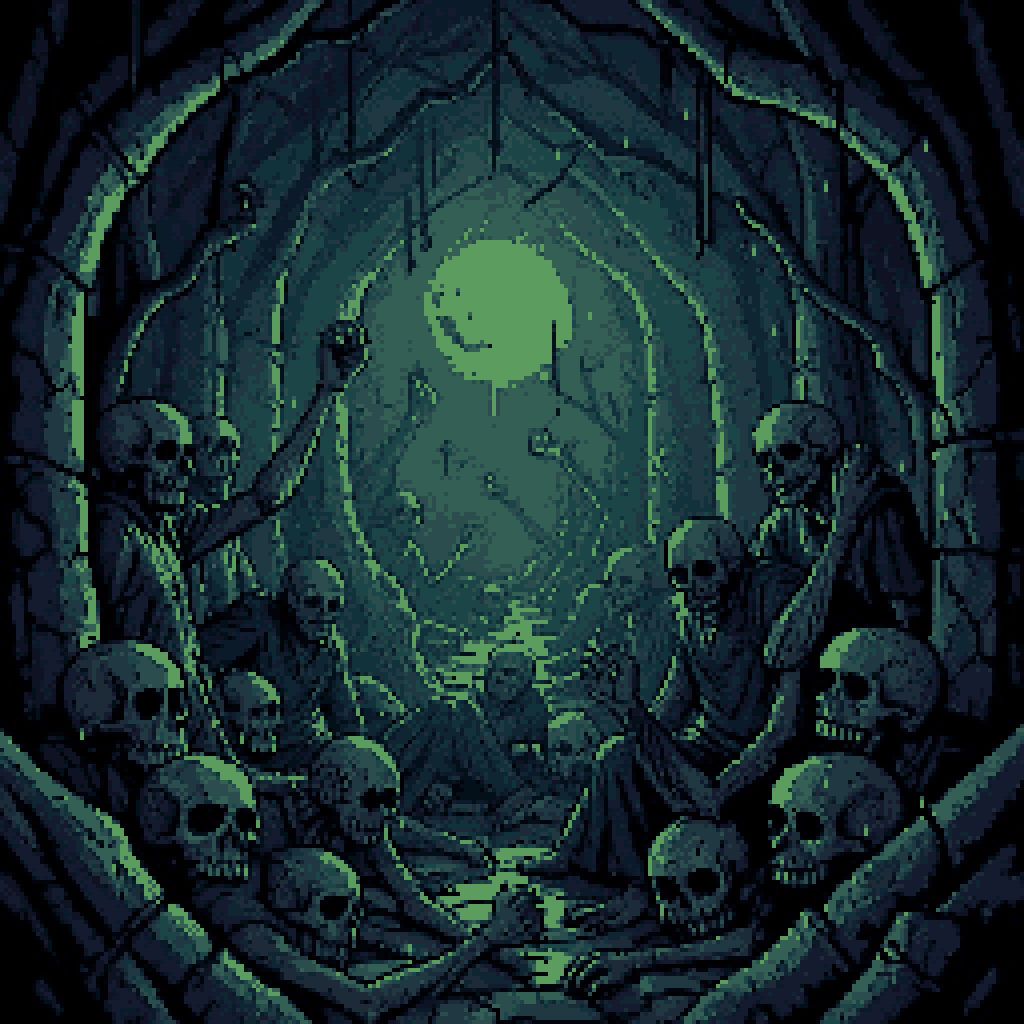 Candles, bone dust and a spell spoken at the wrong hour. Witching Hour in the Crypt is dark fantasy art for witchcraft moodboards and occult journals. Save it, then build your own symbols with Chaos Sigil Forge for Android. #DarkFantasy #Witchcraft #SigilMagick