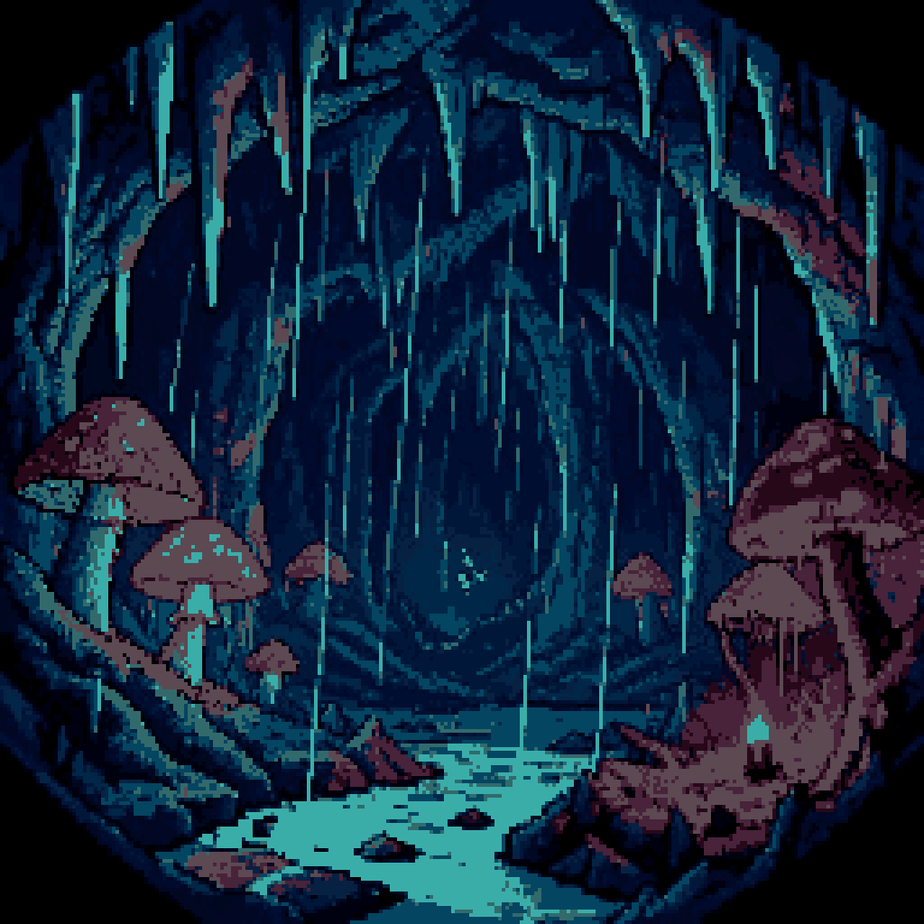 Acid rain eats the stone and the light. Acid Rain in the Underdark is dark fantasy art for Underdark campaigns and grimdark worldbuilding. Save it, then consult the I Ching Oracle for guidance. #DarkFantasy #Underdark #IChing