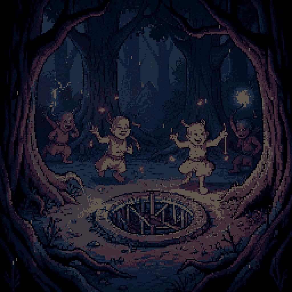 A hollow in the woods that answers when you call. Duende's Hollow is dark fantasy forest art for folk horror and Iberian folklore campaigns. Save it, then draw a rune with Norse Rune Oracle. #DarkFantasy #FolkHorror #Runes